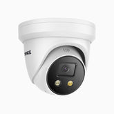 C800X - 4K PoE Überwachungskamera außen, 1/1.8'' BSI Sensor, f/1.6 Aperture (0.003 Lux), alarmierung mit sirene und blitzlicht, zwei-wege-audio, personen- und fahrzeugerkennung, perimeterschutz, funktioniert mit alexa, Vollmetallgehäuse